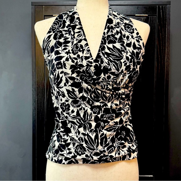 BCBG MAXAZRIA black and white halter top - Picture 1 of 6